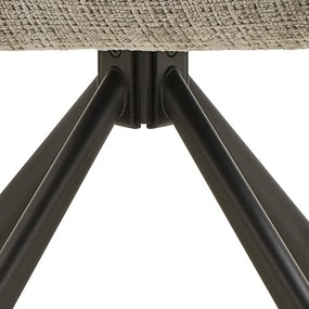 Sedia da pranzo grigio chiaro in imbottito con braccioli Graham – Actona