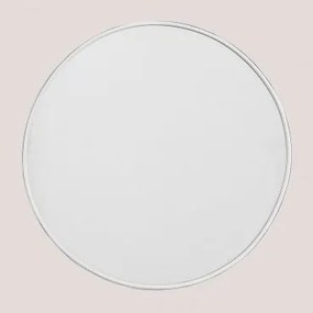 Specchio da parete rotondo in metallo (Ø50 cm) Alnie Bianco - Sklum