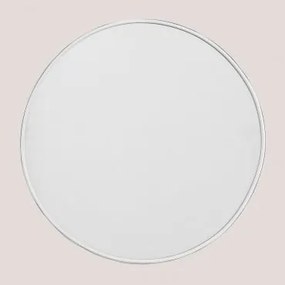Specchio da parete rotondo in metallo (Ø50 cm) Alnie Bianco - Sklum