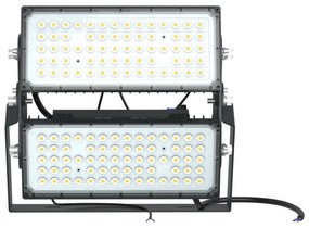 Faro Modulare LED 400W IP66, 167lm/W, Dimmerabile DALI - INVENTRONICS Colore  Bianco Naturale 4.000K, Scegli l'angolo di illuminazione Asimmetrica 50°, Scegli le staffe dei moduli Orientabili