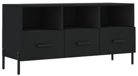 Mobile porta tv nero 102x36x50 cm in legno multistrato