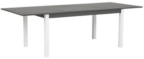 Tavolo da giardino alluminio grigio e bianco 168 x 248 cm PANCOLE Beliani