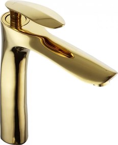 Mexen Lily rubinetto alto per lavabo, dorato - 73610-50