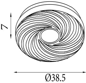 Searchlight 97010-39WH - Plafoniera AURA LED/24W/230V 3000K Ø 38,5 cm