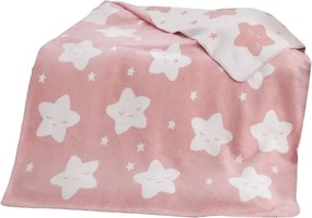 Coperta per bambini rosa in vello 100x120 cm Star – Mijolnir