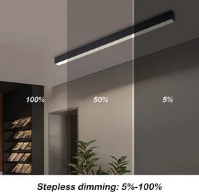 Brilagi - Plafoniera LED dimmerabile SLEEKLINE LED/40W/230V Wi-Fi Tuya, nero + telecomando