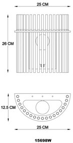 Globo 15698W - Applique GORLEY 1xE27/60W/230V nero