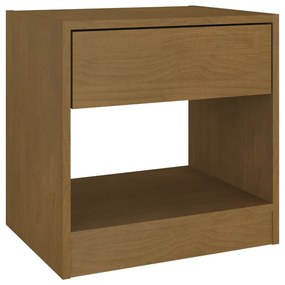 Comodini 2 pz 40x31x40 cm marrone miele legno massello di pino