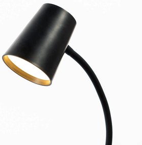 Lampada LED da tavolo Lindby Ailina, base a morsetto, nero