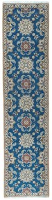 Nain Tappeto persiano 90x380 Blu (Iran) Annodato A Mano