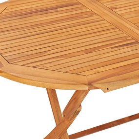 Tavolo da giardino pieghevole 160x80x75 cm in massello di teak