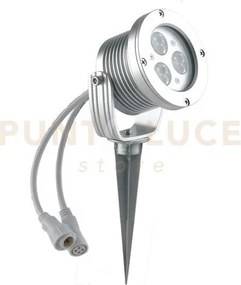 Proiettore led iride dc12 e 24v silver 9w rgb dimmerabile ip65 con ...