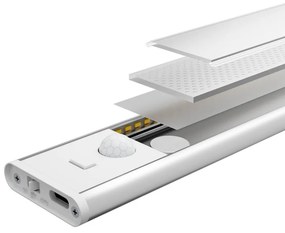 Barra LED 1W Ricaricabile per Armadi, 25cm, CCT Bianco Variabile Colore Bianco Variabile CCT