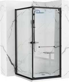 Cabina doccia Rea Space In Black 80x100