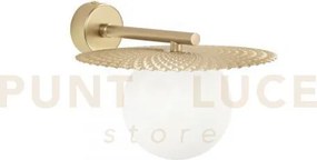 Applique a parete chaplin oro 1 luce attacco g9 22x25,5x16,5cm in m...