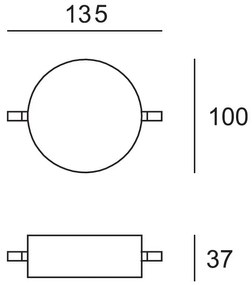 Sorg.orient led 5,8W bianco WW ins. Trasparente