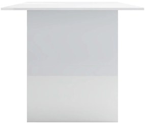 Tavolo da pranzo bianco lucido 180x90x76 cm legno multistrato