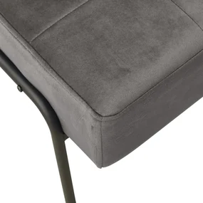 Poltrona relax 65x79x87 cm grigio scuro in velluto