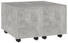 Tavolino da Salotto Grigio Cemento 60x60x38cm Legno Multistrato