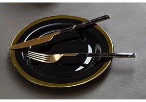 Posate in acciaio nero e oro 16 pezzi Avie - Premier Housewares