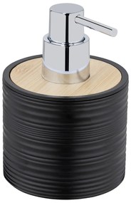 Dispenser per sapone nero opaco in plastica 350 ml Lyon – Allstar