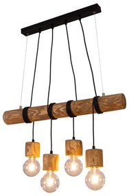 Lampadario Montagna Lampadario Montagna 4x E27 SPOT-LIGHT marrone paralume marrone 4x E27 SPOT-LIGHT