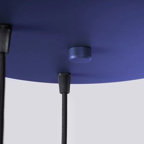 Lampadario blu scuro con paralume in vetro ø 25 cm Orbital – Sollux