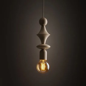 Lampadario a sospensione con filo TOWER 1xE27/15W/230V beige