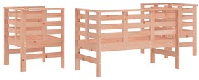 Set Salotto da Giardino 3 pz in Legno Massello di Douglas