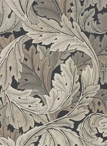 Morris & Co Carta da parati Acanthus - Charcoal/ Grey