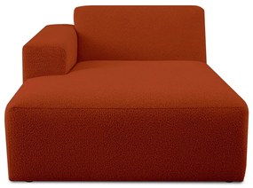Modulo divano in tessuto bouclé color mattone (angolo sinistro) Roxy - Scandic
