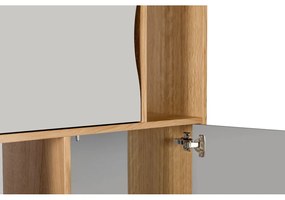 Libreria grigia in rovere 65x191 cm Avon - Woodman