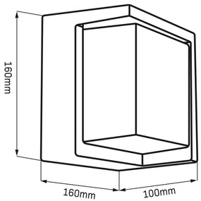 Applique a LED da esterno ESSEN LED/12W/230V IP44 nero