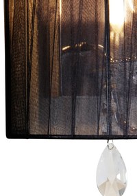 Applique da parete cromata classica con paralume nero - Ann-Kathrin 2