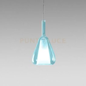 Ofelia s/11 - vetro blu-trasparente e portalampada bianco 1 luce at...