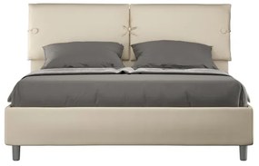 Letto matrimoniale senza rete imbottito 160x210 similpelle tortora Sleeper