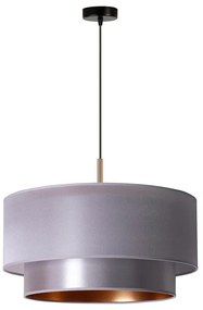 Duolla - Lampadario a sospensione con filo NANTES 1xE27/15W/230V diametro 45 cm argento/rame