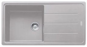 Lavello integrato 1 vasca con gocciolatoio laterale destro o sinistro FRANKE Boston alluminio L 50 x L 97 cm argento