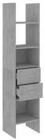 Libreria Grigio Cemento 40x35x180 cm in Legno Multistrato