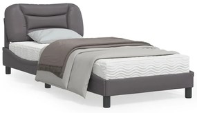 Giroletto Con Testiera Crema 90x190 Cm İn Similpelle /