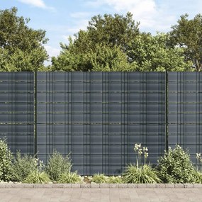 Schermi Privacy Da Giardino 10 Pz Nero 252,5x19 Cm Pvc /