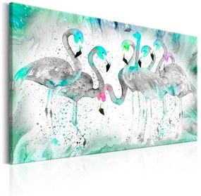 Quadro Turquoise Flamingoes