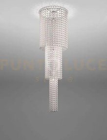 Giogali lampadadario a soffitto ca1 cristallo argento e cromo lucid...