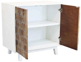 MATRIX - madia a due ante con decoro in legno