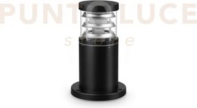 Tronco paletto 1 luce attacco e27 h.25cm ip65 nero