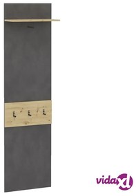 FMD Appendiabiti Muro Ripiano 50x23x188cm Matera e Rovere Artigianale