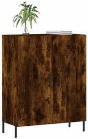 Credenza rovere fumo 69,5x34x90 cm in legno multistrato