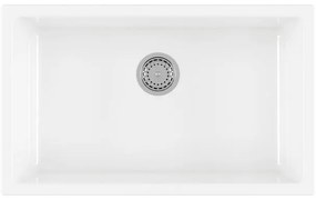 Lavello integrato 1 vasca GALASSIA Ceramica ceramica L 46 x L 76 cm bianco