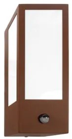 Applique Flute con Sensore Movimento E27 Mattone (Ruggine - Corten)