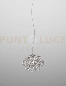 Giogali sospensione 35 cristallo trasparente e cromo lucido 1 luce ...